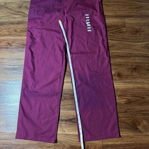 Cherokee Unisex Scrub Pants Adult Purple Drawstring Workwear Uniform Size Small - Picture 7 of 9